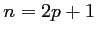 $ n=2p+1$