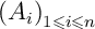 $\lp A_i\rp_{1\leqslant i\leqslant n}$