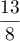 $\dfrac{13}{8}$