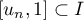 $\left[ u_n,1\rb\subset I$