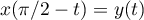 $x(\pi/2-t)=y(t)$
