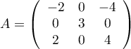 $K=\left\{}\newcommand{\ra}{\right\} V\in\R^3 / AV=0\ra$