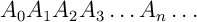 $A_0A_1A_2A_3\dots A_n\dots$