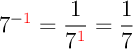 7^(-1)=1/7