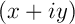 $(x+iy)$