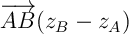 $\V{AB}(z_B-z_A)$