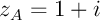 $z_A=1+i$