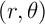 $(r,\theta)$