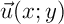 $\vec{u}(x;y)$