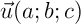 $\vec{u}(a;b;c)$