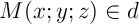 $M(x;y;z)\in d$