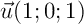 $\vec{u}(1;0;1)$