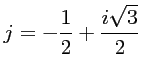 $ j=-\dfrac12+\dfrac{i\sqrt{3}}{2}$